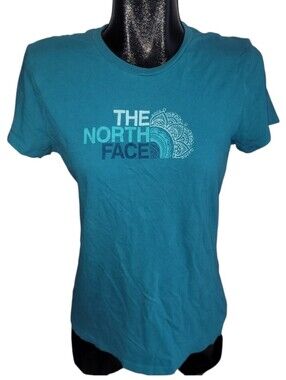 The North Face Women’s Aqua Logo Front Crew Neck Classic Fitted Tee Size L